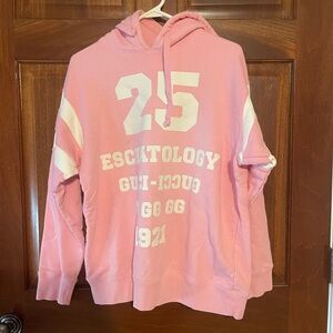 GUCCI Pink Blind for Love Hoodie XS Oversized